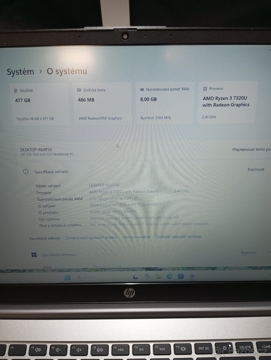 Notebook HP 255 G10 - 2