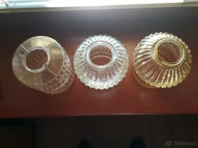 Skleněná stínítka, starý lustr - 2