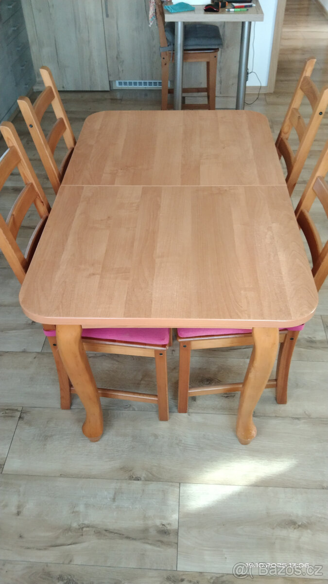 Jídelní stůl - rozkládací + 4 ks židle Ikea Kautsby - 2
