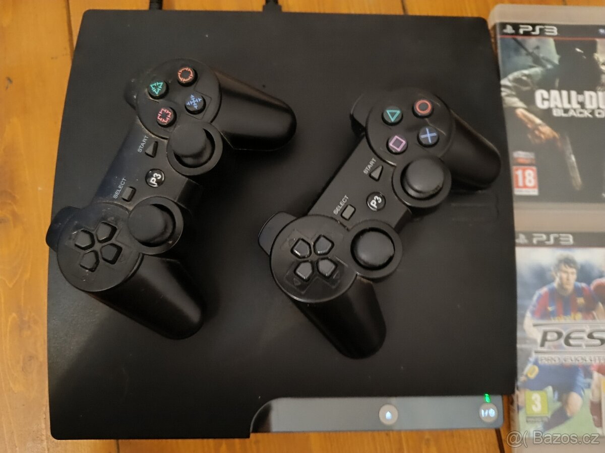 PS3 Slim 160GB, 2x ovladač + hry / PlayStation 3 - 2