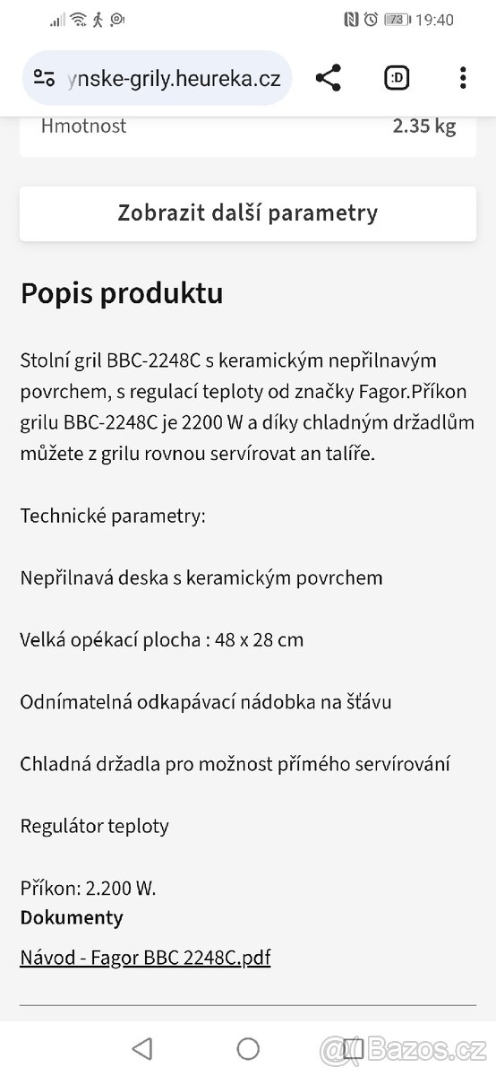 Nový FAGOR stolní gril - 2