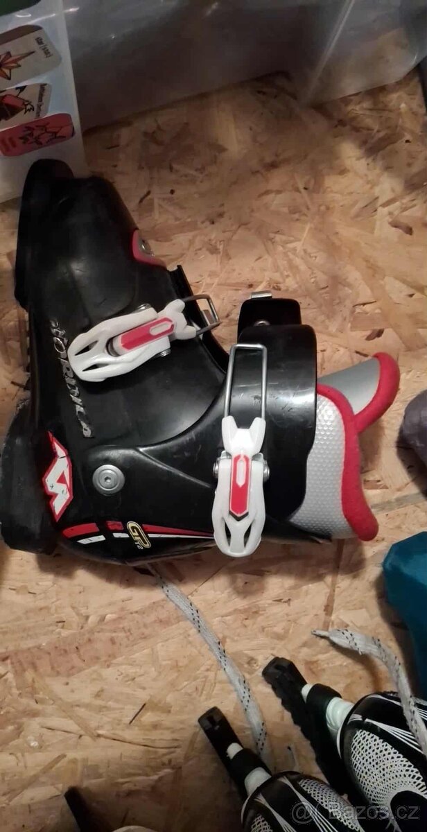 Lyže 90 cm + lyžáky - 2