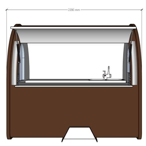 Food Truck Hnědý 2m - 2