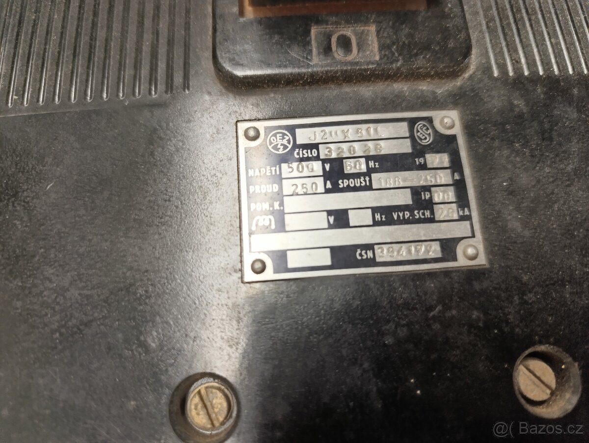 deony OEZ J2UX 51L 250A a 630A a jistič 50A - 2