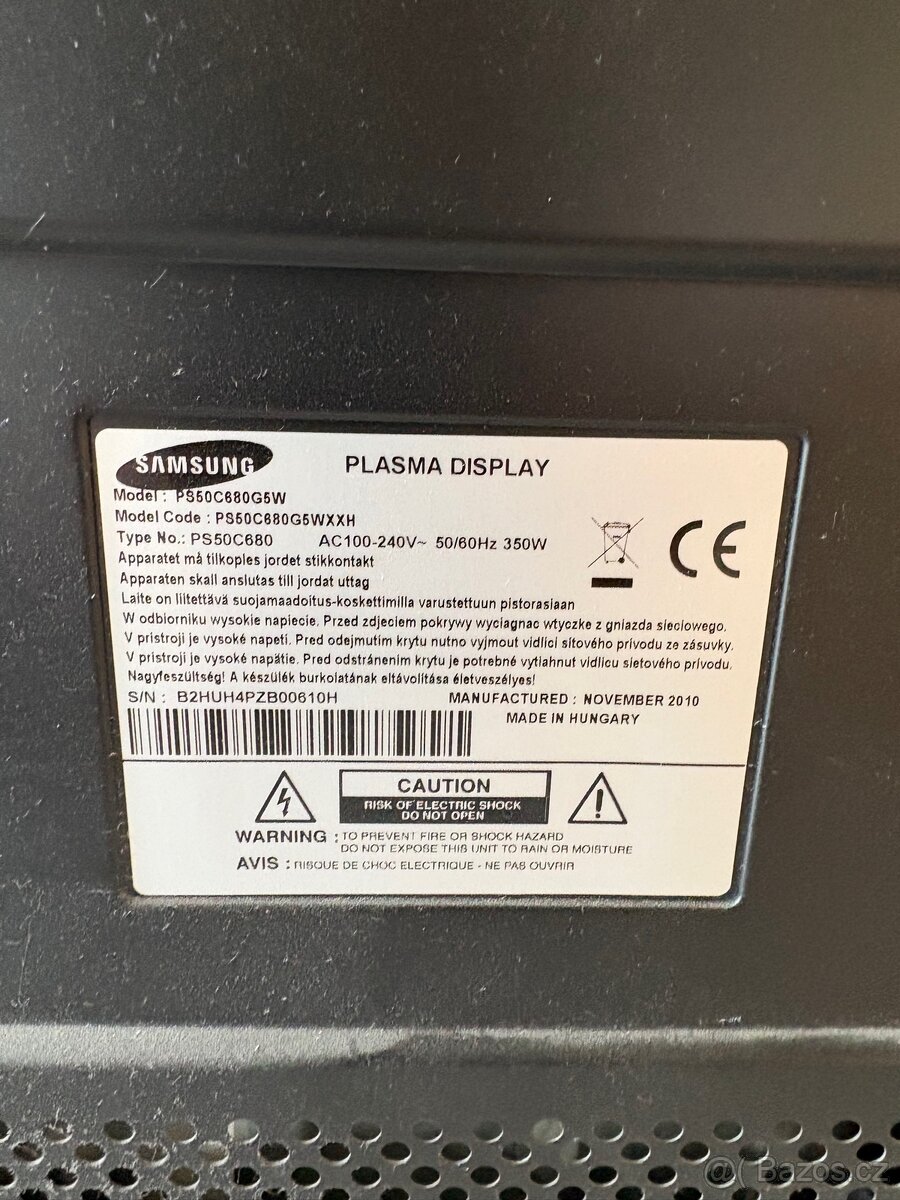 Samsung PS50C680G5WXXH - 2