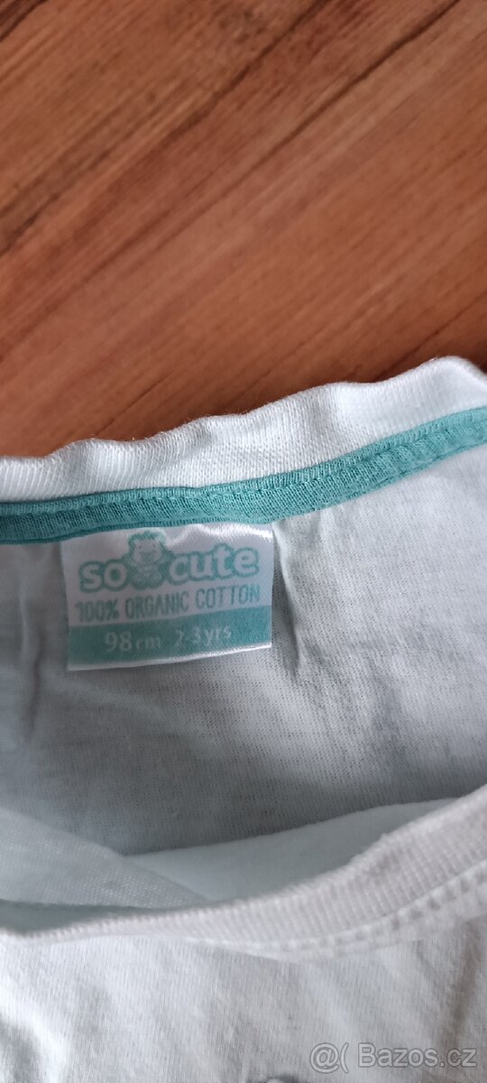 Světlé modré tričko oceán kr. rukáv vel. 98 - 2