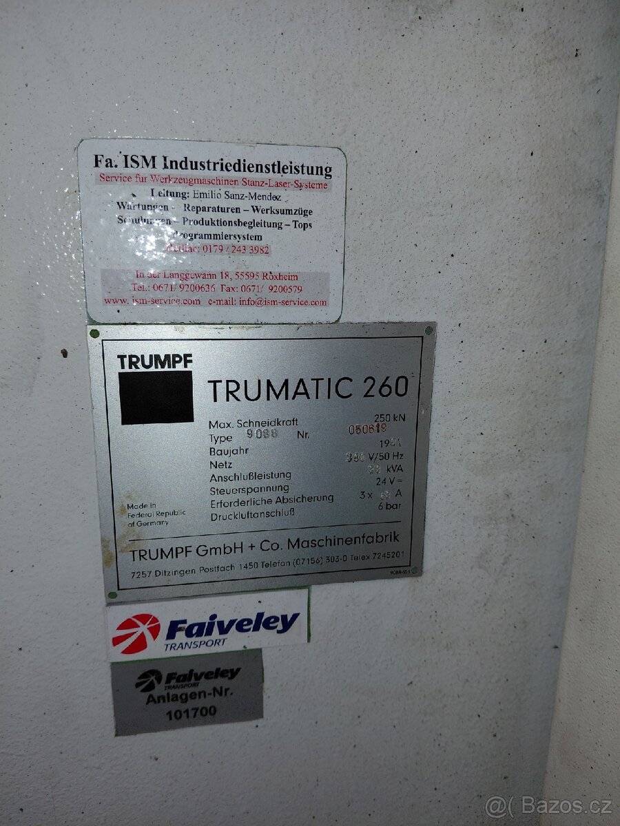 Vysekávací centrum Trumatic 260 - 2
