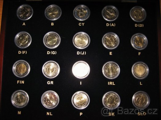 Evropa 2009 2€ pamětní mince všech 16 zemí EMU. - 2