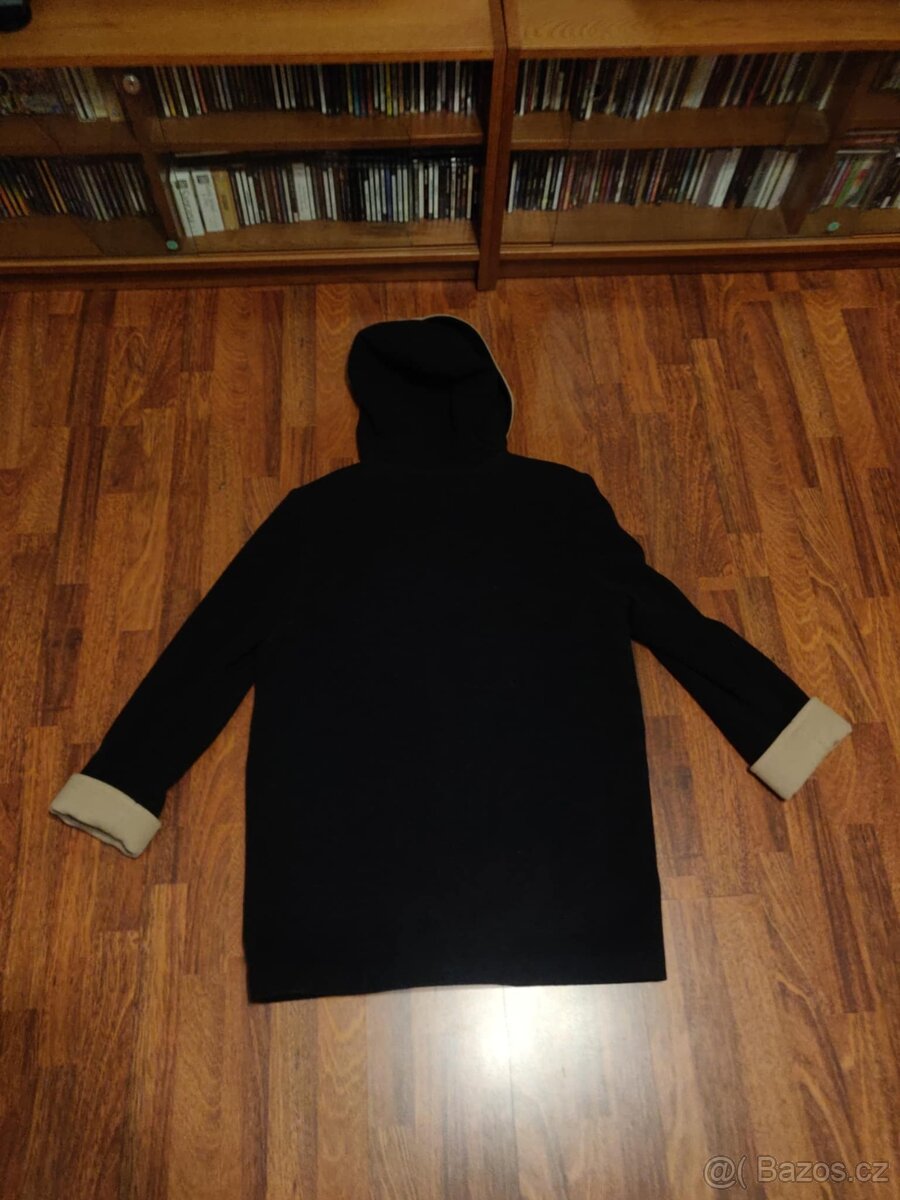 Dámský kabát s kapucí, vlna + kašmír, vel. 44 - 2