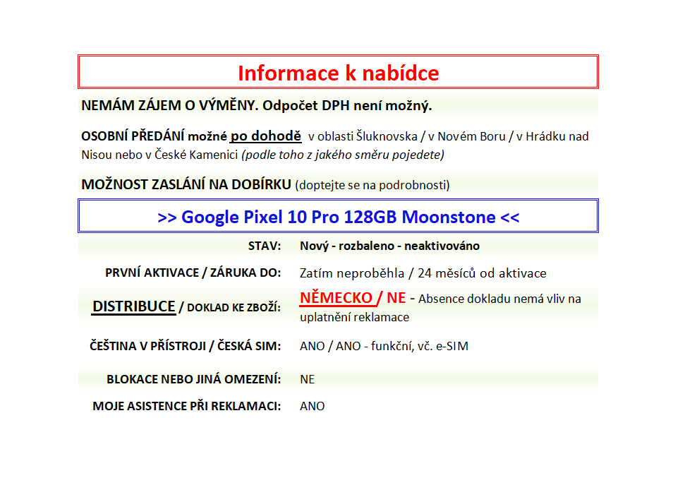 Google Pixel 10 Pro 128B Moonstone ROZBALENO - 2