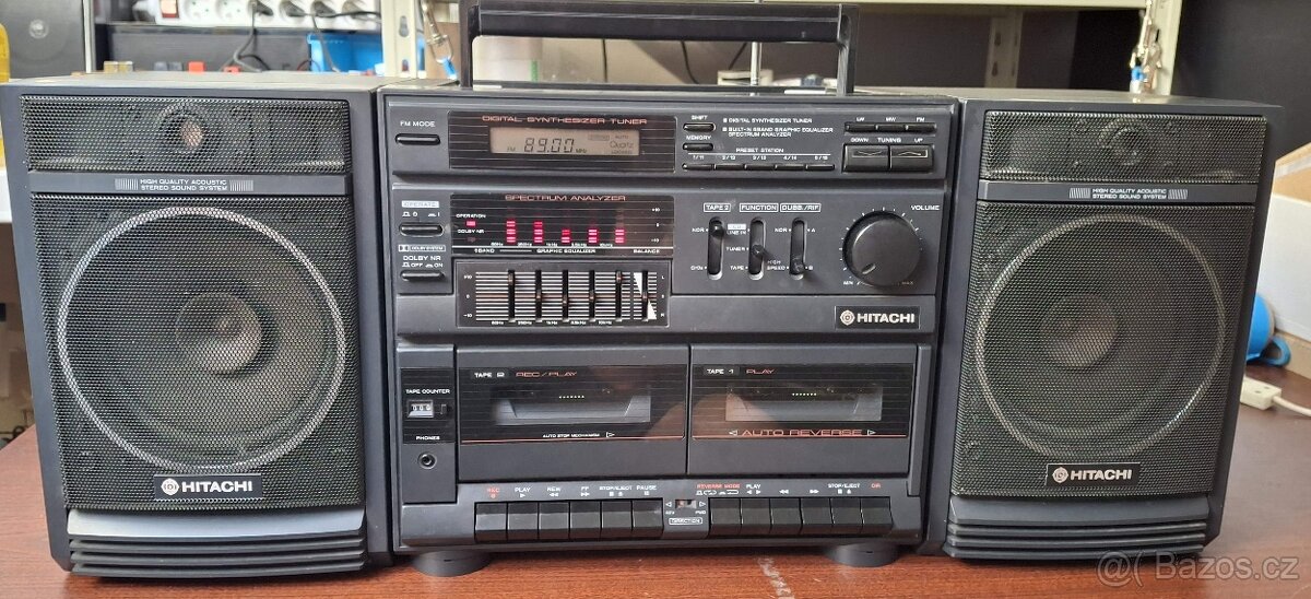 HITACHI MS-W600ER velký přenosný kazeťák - 2