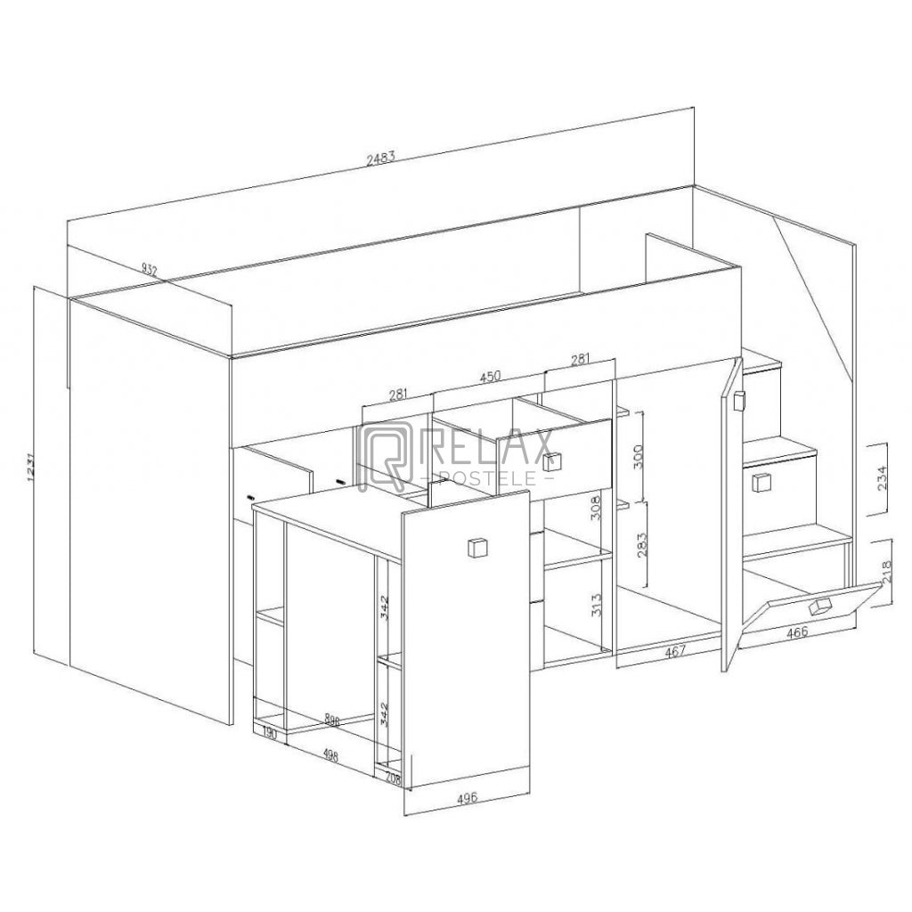 Multifunkční dětská postel Toledo 3 - 2