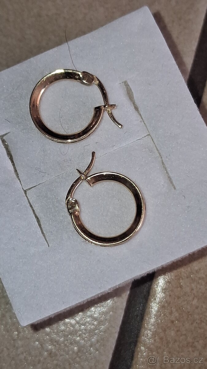 Zlaté náušnice kroužky - 2