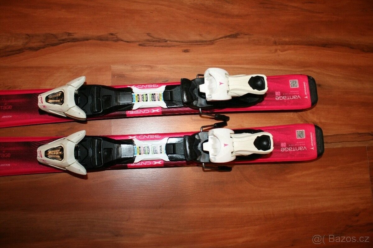 dievcenské lyže Atomic 90 cm , lyžaky Lange - 2