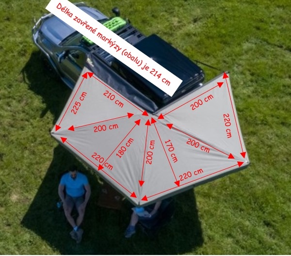Markýza DELTAWING 270 ° XTR-71 IRONMAN4x4 - 2