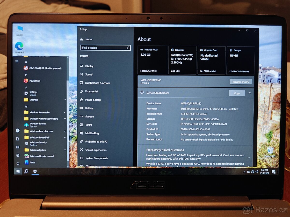 Asus ZenBook UX310UA – Servisováno - 2