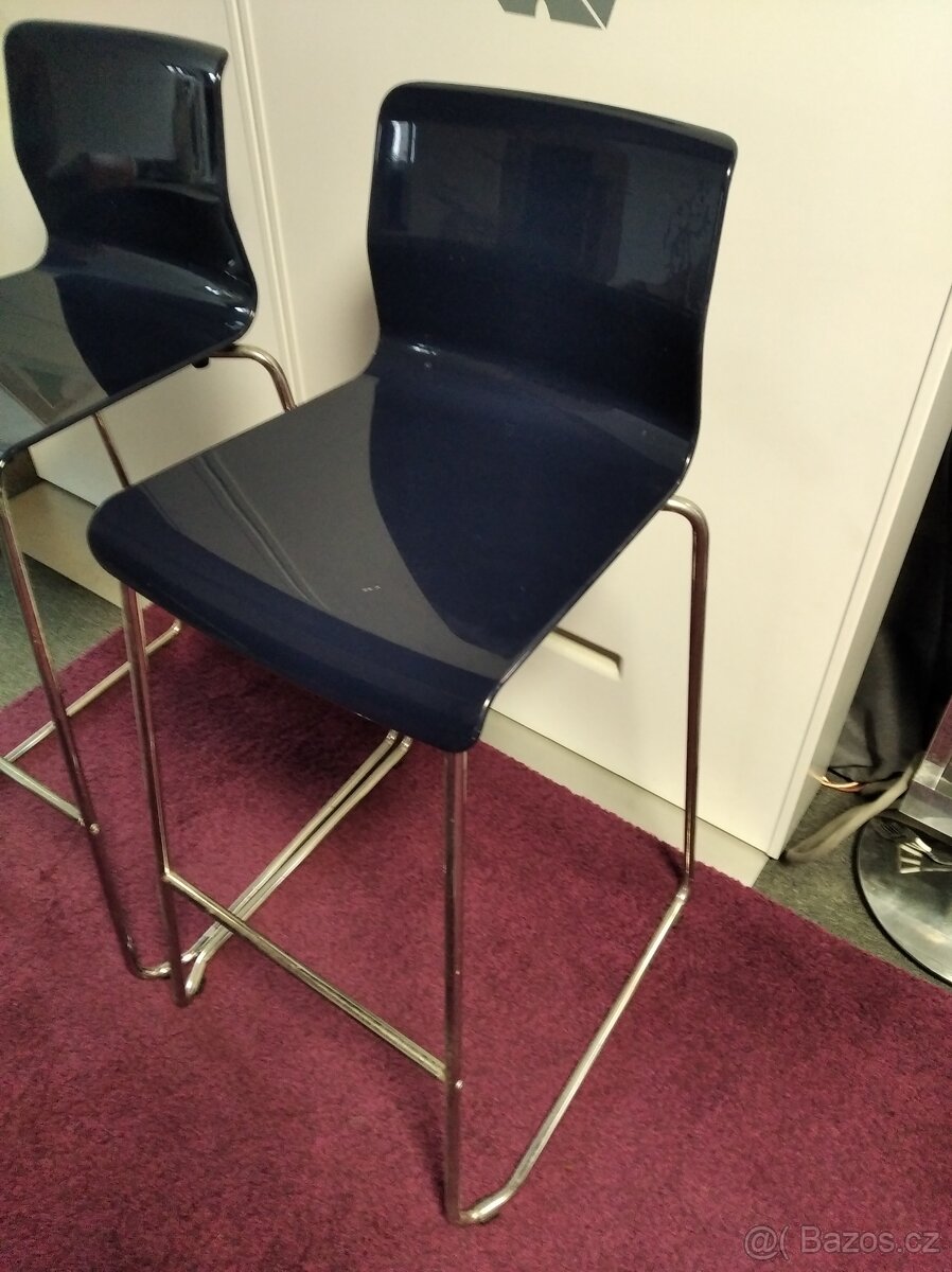 Barová stolička GLENN modrá - 2