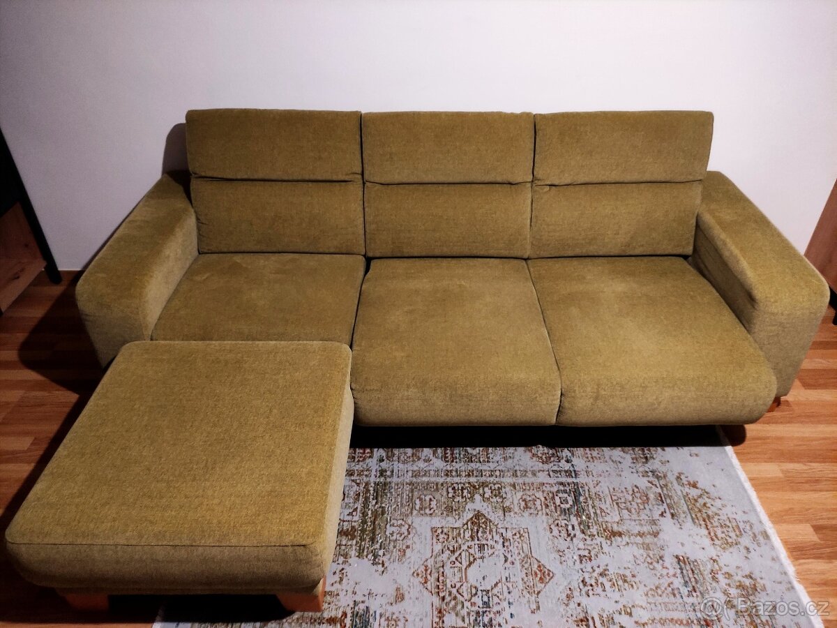 Luxusní sedačka PHASE s taburetem, rozšíření pro přespání - 2