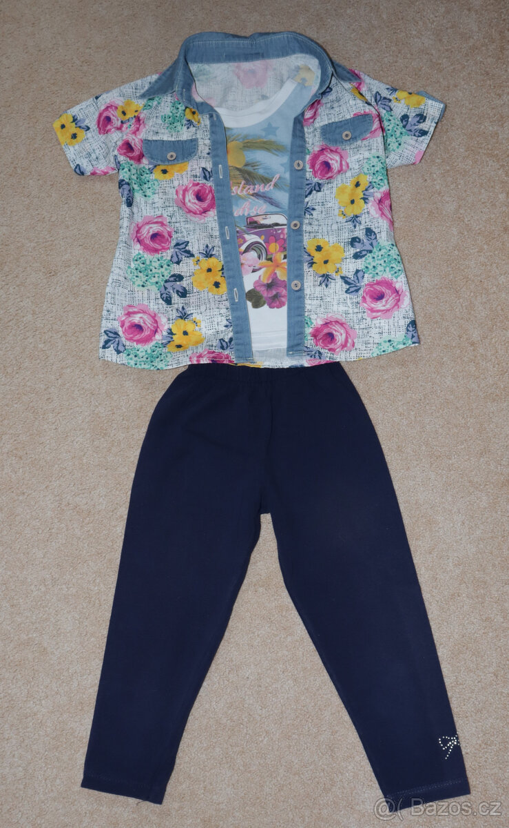 Tričko + legíny + halenka vel.116 - 2