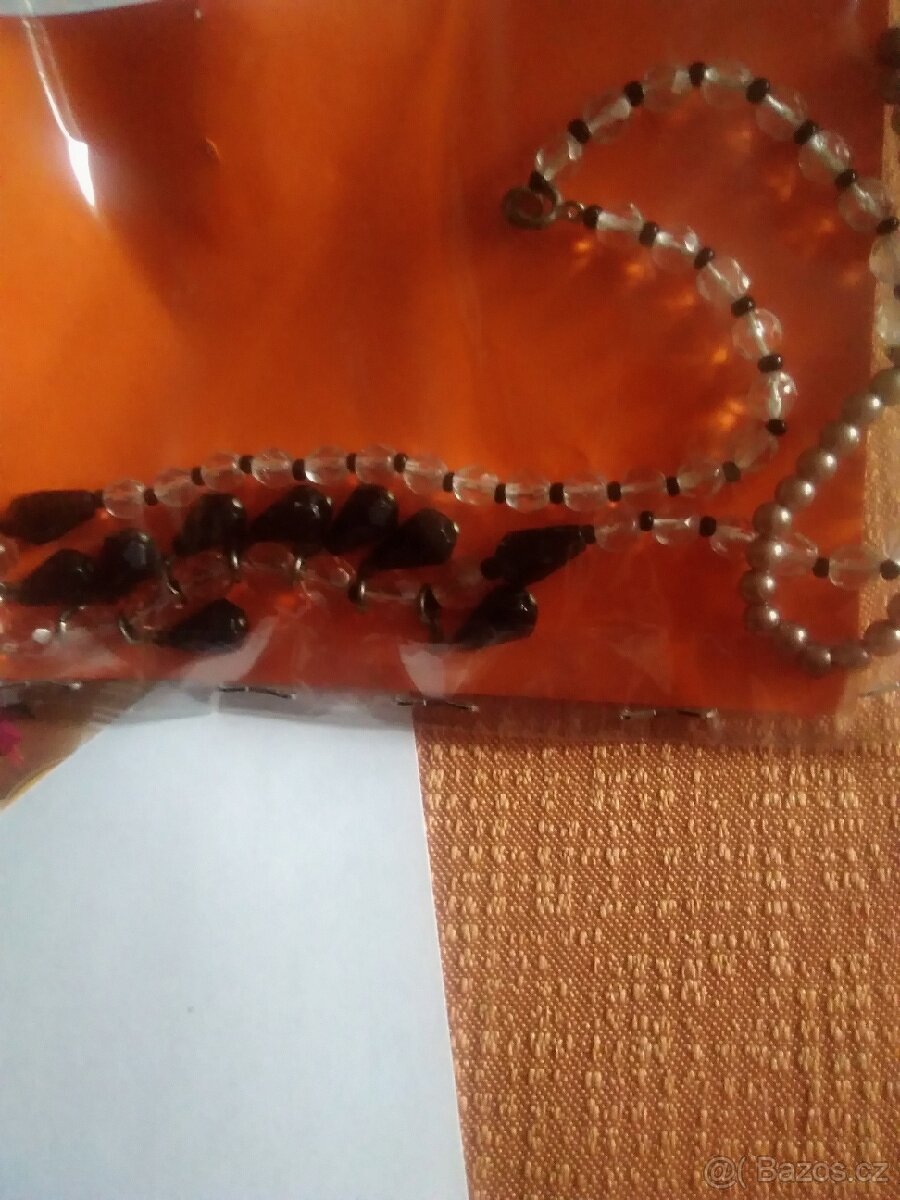 Krásné skleněné korále Jablonecká bižuterie - 2