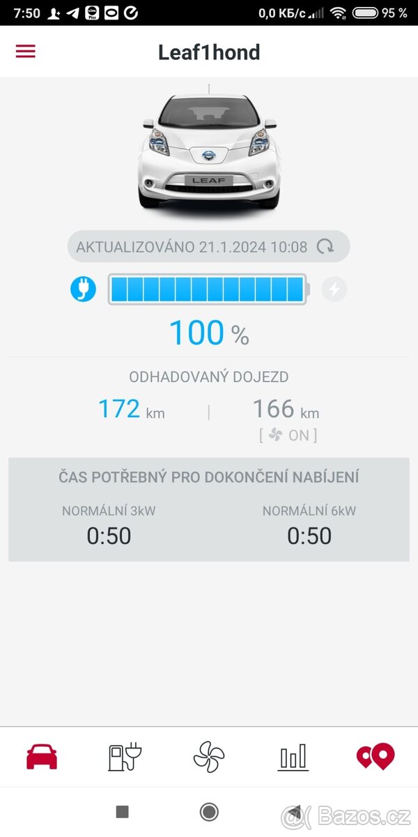 Nissan Leaf 2016, 30kWh, Nabíječka 6.6 kW CR - 2