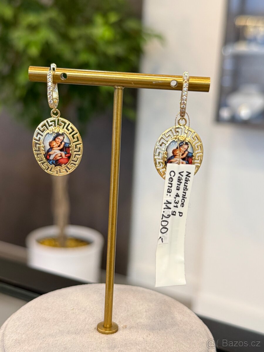 Zlaté náušnice (585/1000), 4,31g - 2