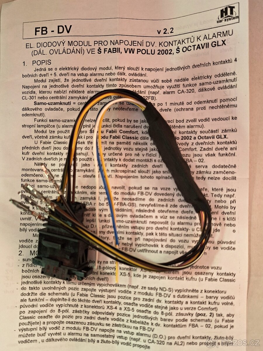 Detektory a části autoalarmů - 2