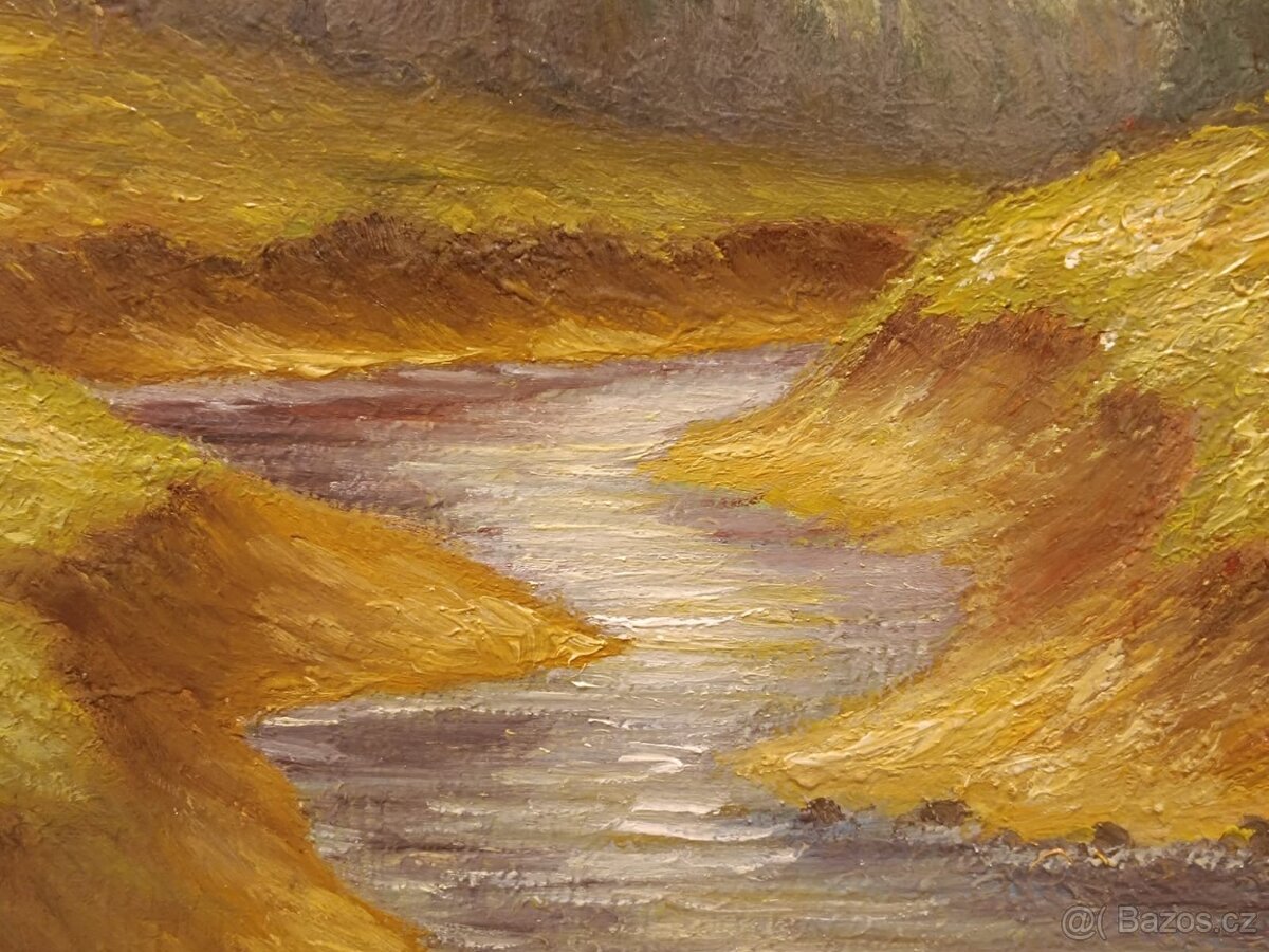 Obraz V.Odložilík, Šumava, olej 63x84 - 2