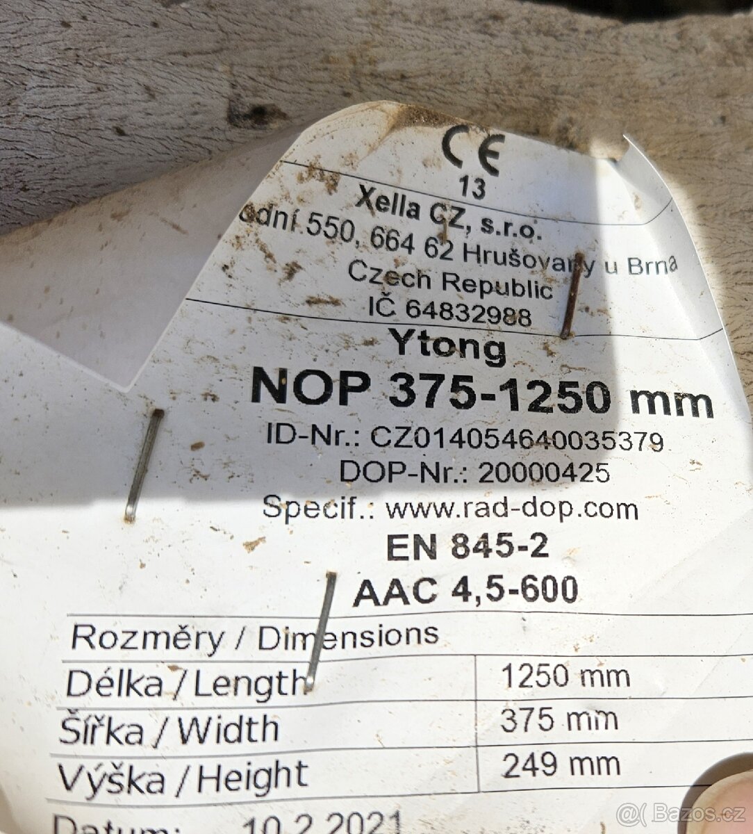 Ytong překlad 375x1250, sleva 50 % - 2