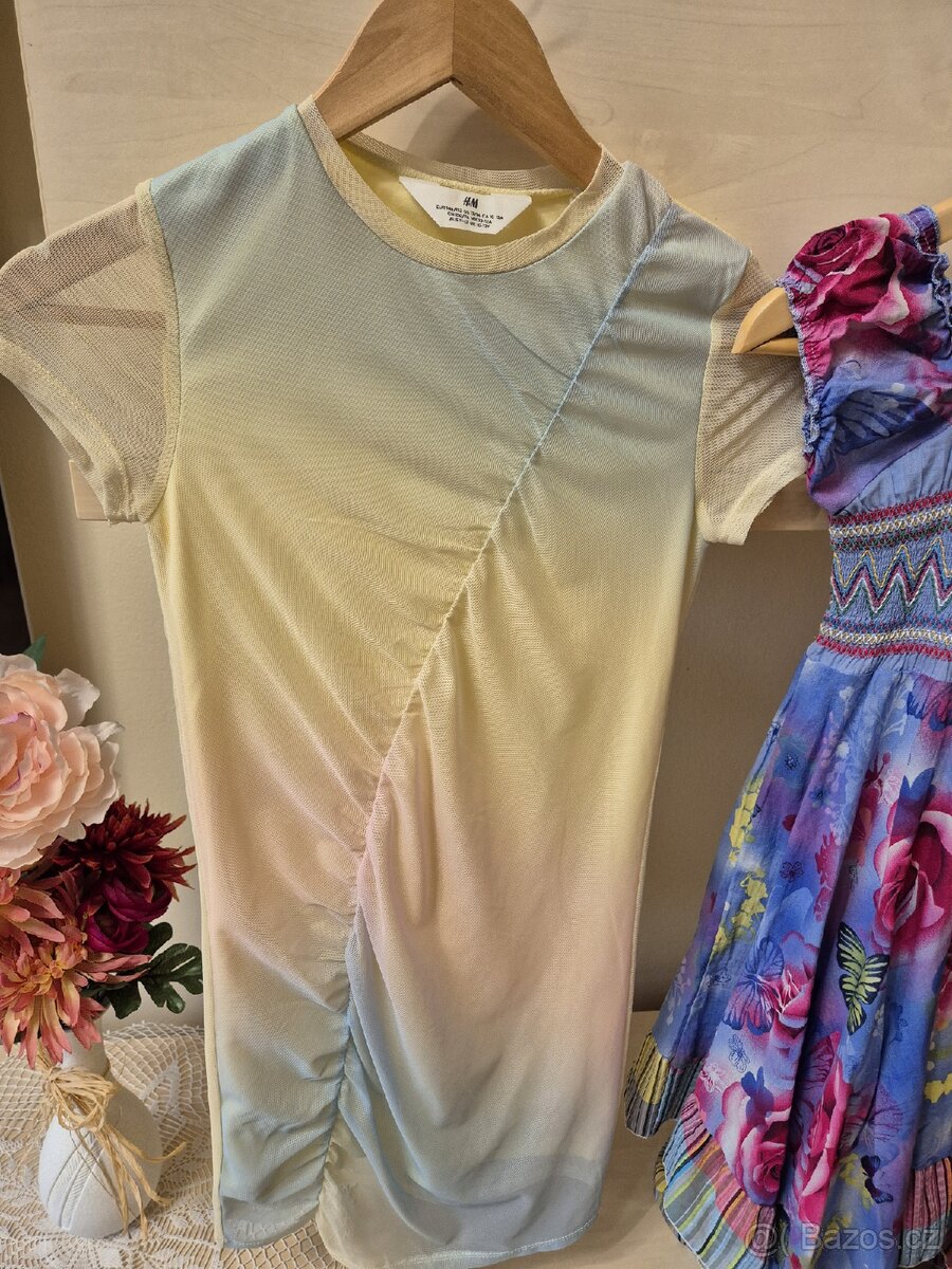 Krásné duhové šaty H&M vel 146-152 - 2