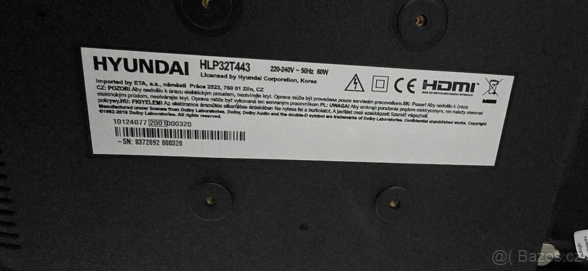 HLP32T443 tv Hyundal - 2