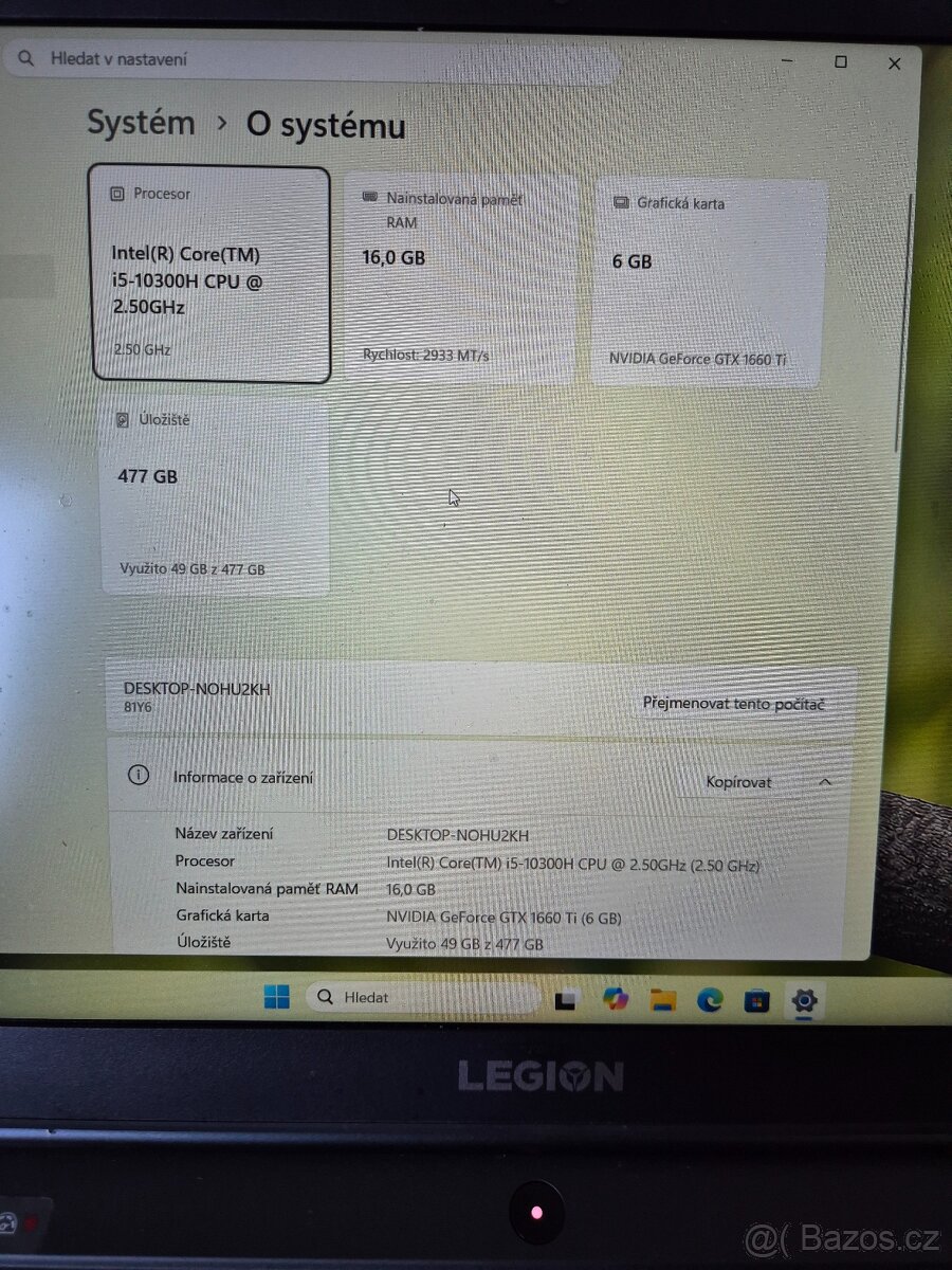 Herní notebook Lenovo Legion 5 - 2