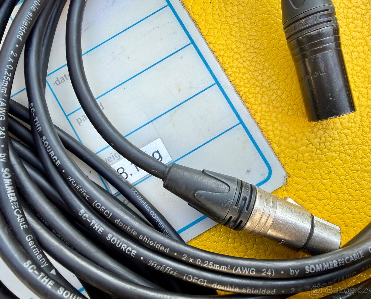 Symetrické kabely XLR-XLR / 6m - 2