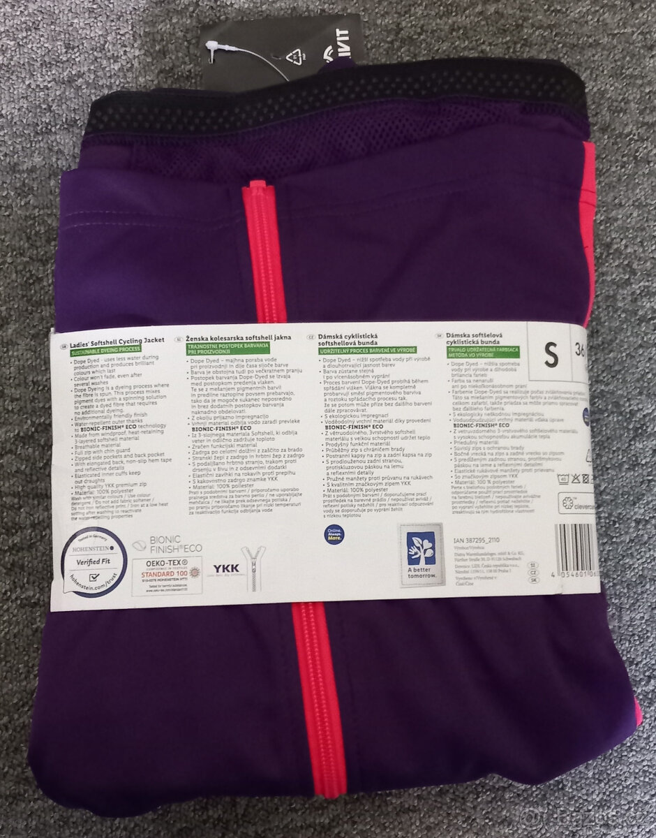 Dobrá dámská fialová softshell bunda vel S (36/38) - 2