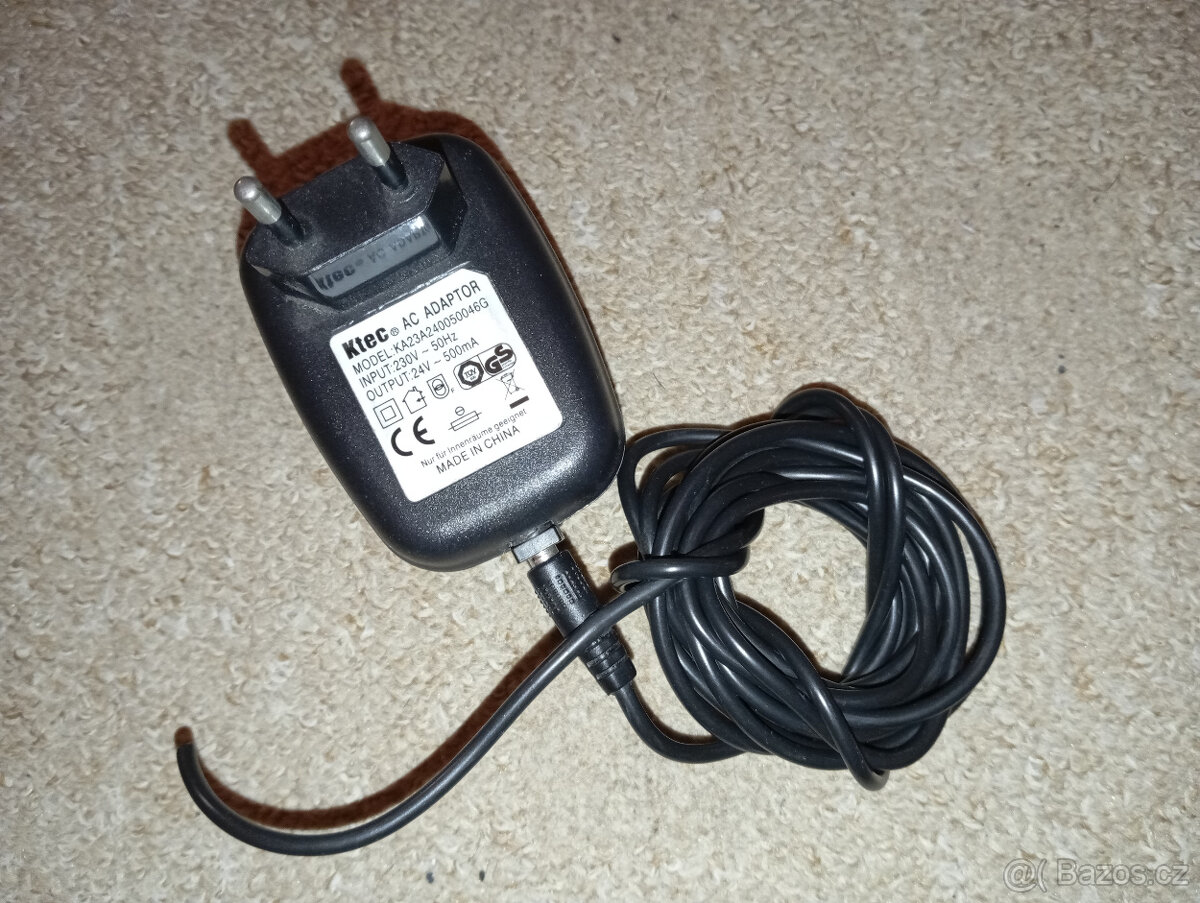 Zdroj 24V, 500mA, trafo, AC Adapter, napájecí adaptér - 2