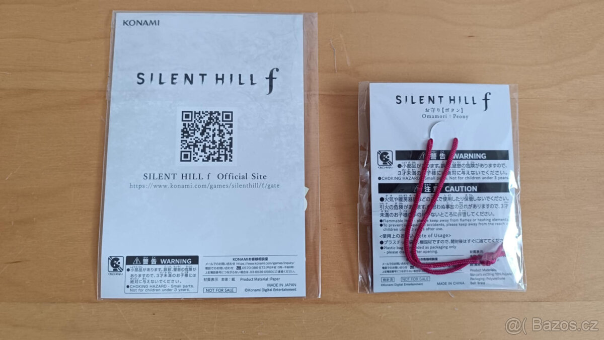 Silent Hill f nálepky + amulet Omamori KONAMI - 2