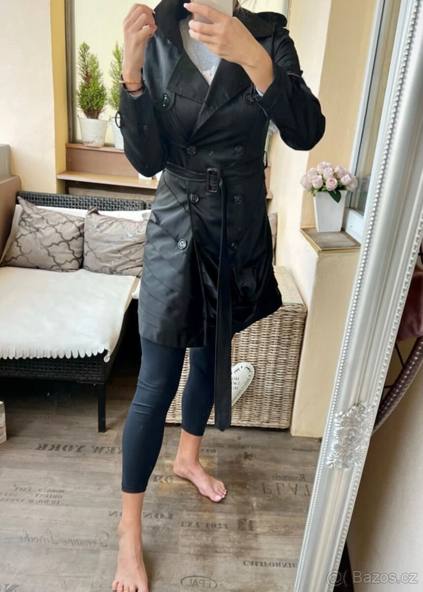 London B dámský černý trenchcoat, nový - 2
