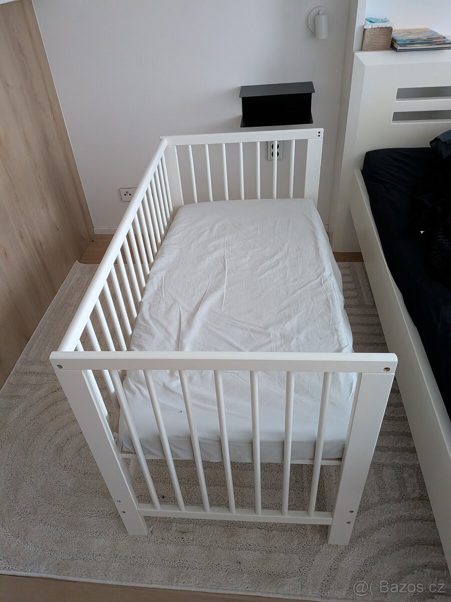 Dětská postýlka IKEA GULLIVER, bílá - 2