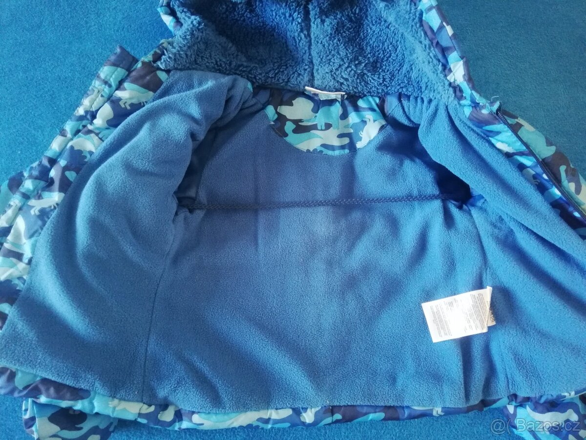 Krásná zimní bunda vel. 86+čepice, nakrcnik - 2