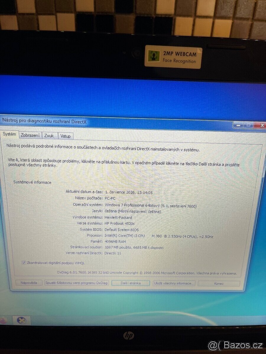 HP ProBook 4520s – Core i3 / 4 GB RAM / nabíječka - 2