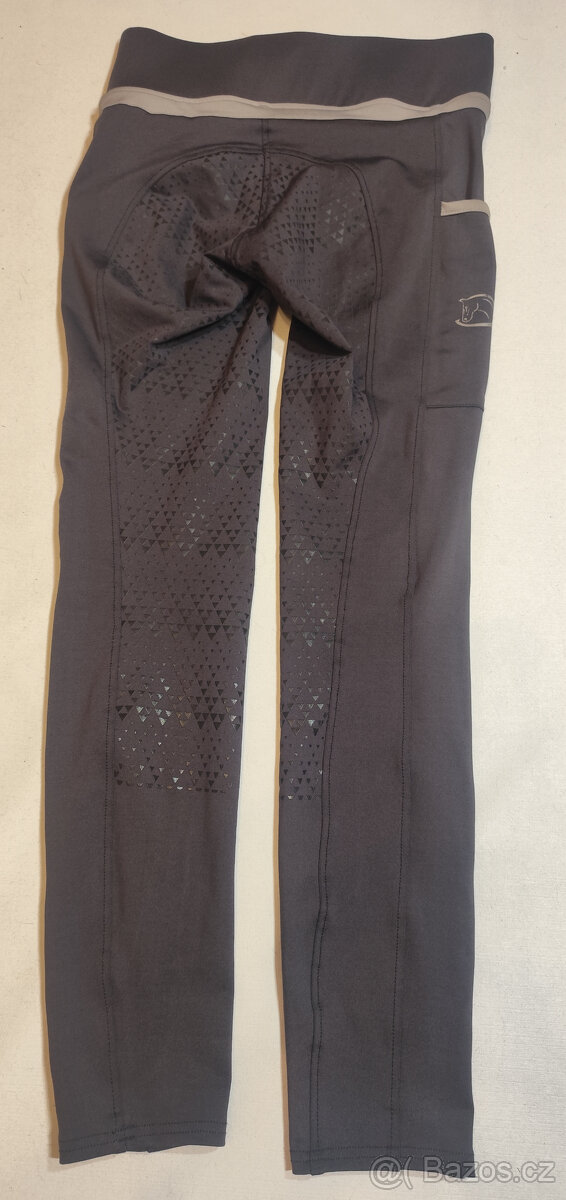 Jezdecké legíny vel. 36 s Gripy , kapsa na mobil - 2