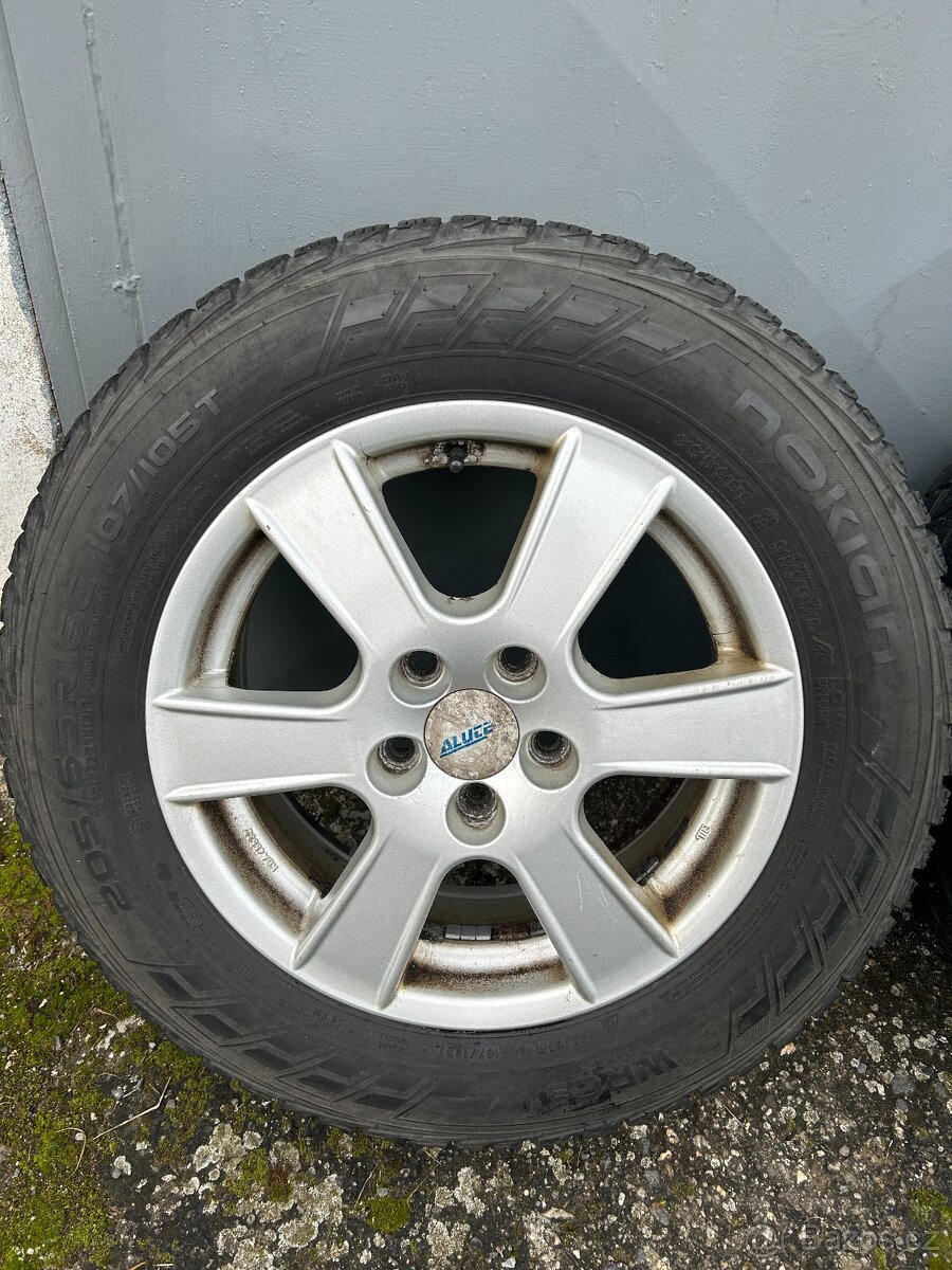 Alu kola R16 5x112 + Zimní pneu 205/65/16C Nokian, Semperit - 2