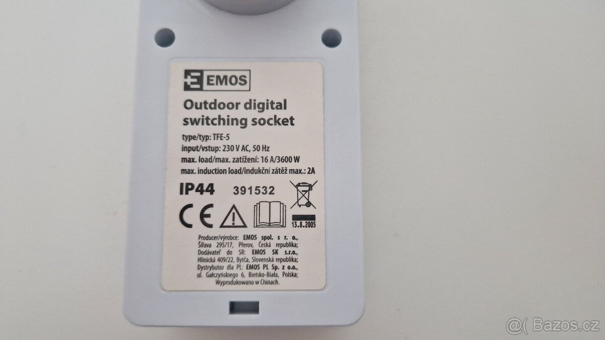 Časovač – digitální spínací zásuvka venkovní IP44 - 2