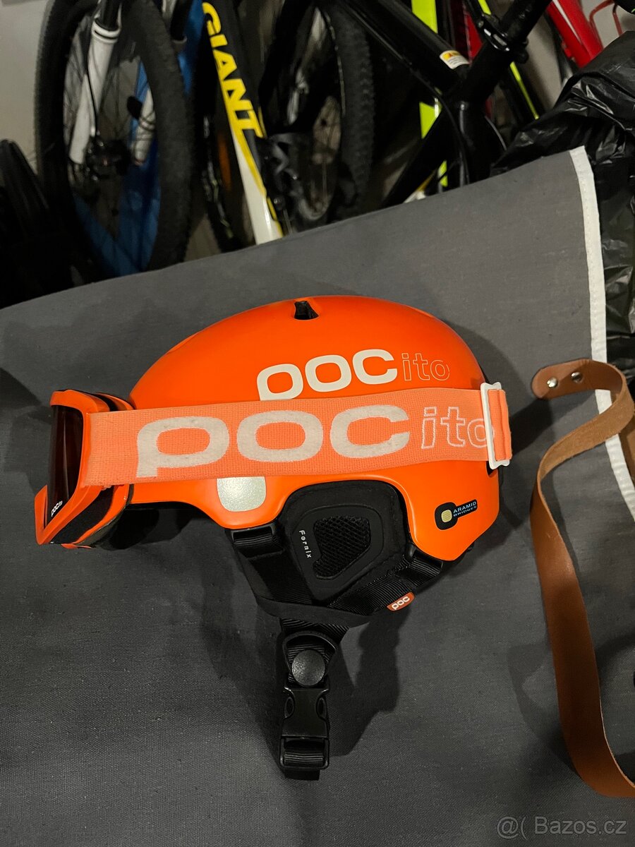 POC lyžařská helma XS 51-54cm nastavitelná + bryle POC+ vak - 2