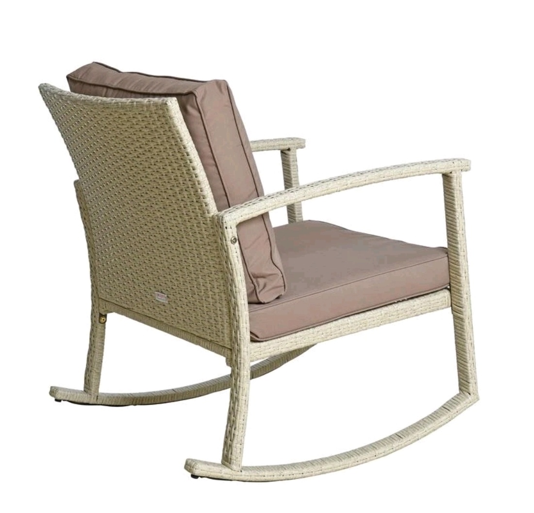Relaxační houpací křeslo z ratanu - 2