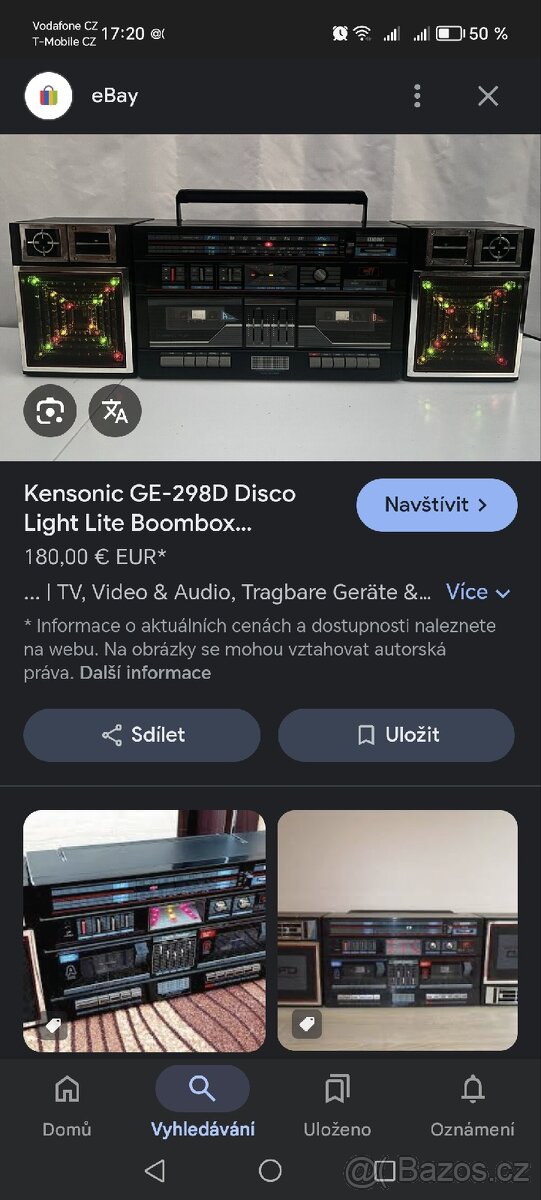 Koupím Radiomagnetofon Kensonic disco light - 2