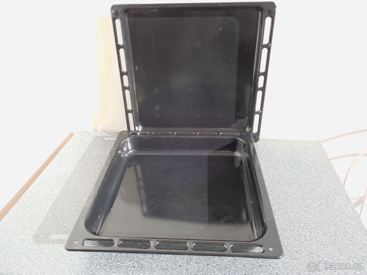 plechy na pečení 2 kusy + rošt smalt. - 2