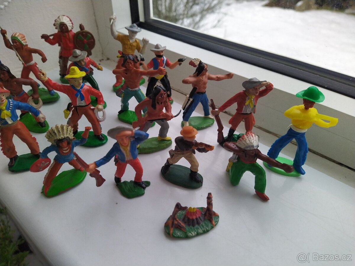 Retro figurky indiáni a kovbojové - 2