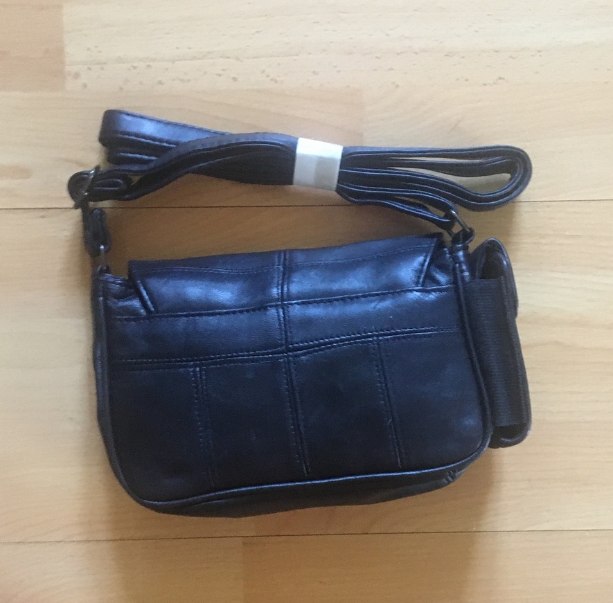 dámská černá kabelka kožená - 2