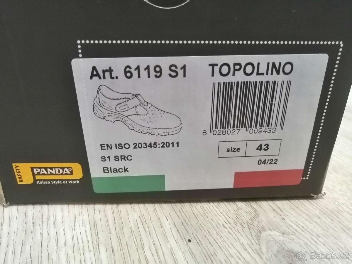 Pracovní boty Panda Strong Topolino černá - 2